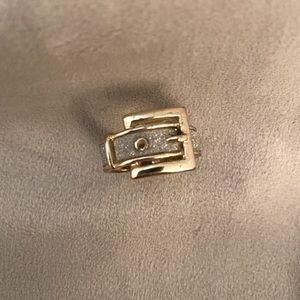 Nordstrom Costume Jewelry Buckle Ring Silver Gold